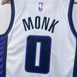 23-24 Kings MONK #0 White Top Quality Hot Pressing NBA Jersey