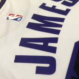 22-23 LAKERS JAMES #23 White City Edition Top Quality Hot Pressing NBA Jersey