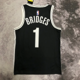 22-23 NETS BRIDGES #1 Black Top Quality Hot Pressing NBA Jersey (Trapeze Edition)