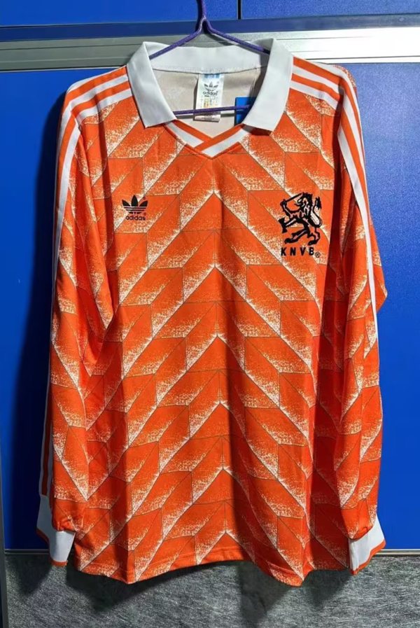 1988  NetherIands Home Long sleeves Retro Soccer Jersey