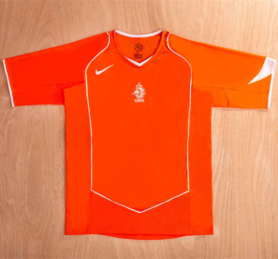 2004   NetherIands Home Retro Soccer Jersey
