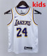 2023 LAKERS BRYANT #24 White MAMBA Top Quality Hot Pressing Kids NBA Jersey