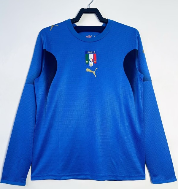 2006 Italy Home Long sleeves Retro Soccer Jersey