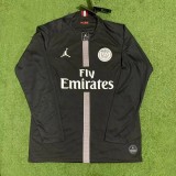 2018-2019 PSG Paris Jordan Black Long Sleeve Retro Soccer Jersey