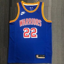 WARRIORS WIGGINS #22 Blue 75th Anniversary Retro NBA Jersey