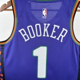 24-25 SUNS BOOKER #1 Purple City Edition Top Quality Hot Pressing NBA Jersey