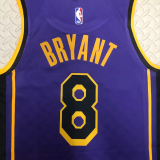22-23 LAKERS BRYANT #8 Purple Top Quality Hot Pressing NBA Jersey (Trapeze Edition)
