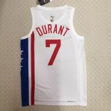 22-23 Nets DURANT #7 White Top Quality Hot Pressing NBA Jersey (Retro Logo)