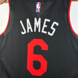 23-24 HEAT JAMES #6 Black City Edition Top Quality Hot Pressing NBA Jersey (V领）