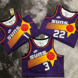 22-23 SUNS AYTON #22 Purple Top Quality Hot Pressing NBA Jersey (Retro Logo)
