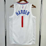 22-23 CLIPPERS HARDEN #1 White Top Quality Hot Pressing NBA Jersey