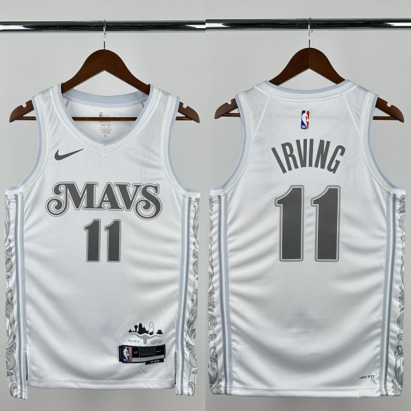 24-25 Dallas Mavericks IRVING #11 White City Edition Top Quality Hot Pressing NBA Jersey