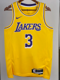 22-23 LAKERS DAVIS #3 Yellow Top Quality Hot Pressing NBA Jersey(圆领)