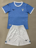 25-26 Lazio Home Kids Soccer Jersey 1:1 Thai Quality