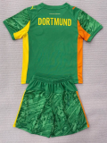 25-26 Dortmund Green Goalkeeper Kids Soccer Jersey 1:1 Thai Quality