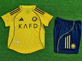 25-26 AL-Nassr Home Kids Player Version Soccer Jersey 1:1 Thai Quality (球员童装)