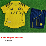 25-26 AL-Nassr Home Kids Player Version Soccer Jersey 1:1 Thai Quality (球员童装)