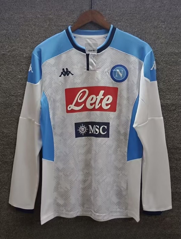 2019-2020 Napoli Away Long sleeves Retro Soccer Jersey