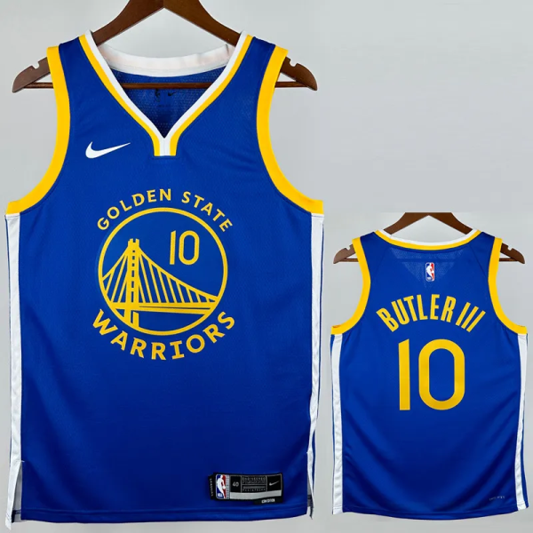 22-23 WARRIORS BUTLERIII #10 Blue Top Quality Hot Pressing NBA Jersey (V领)