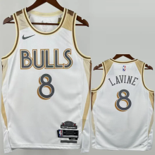 24-25 BULLS LAVINE #8 White City Edition Top Quality Hot Pressing NBA Jersey