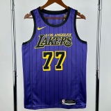 20-21 Lakers DONCIC #77 Purple Top Quality Hot Pressing NBA Jersey(圆领)