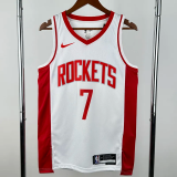 22-23 ROCKETS DURANT #7 White Top Quality Hot Pressing NBA Jersey