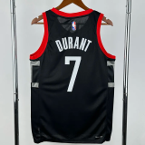 23-24 Rockets DURANT #7 Black Top Quality Hot Pressing NBA Jersey (Trapeze Edition)飞人版