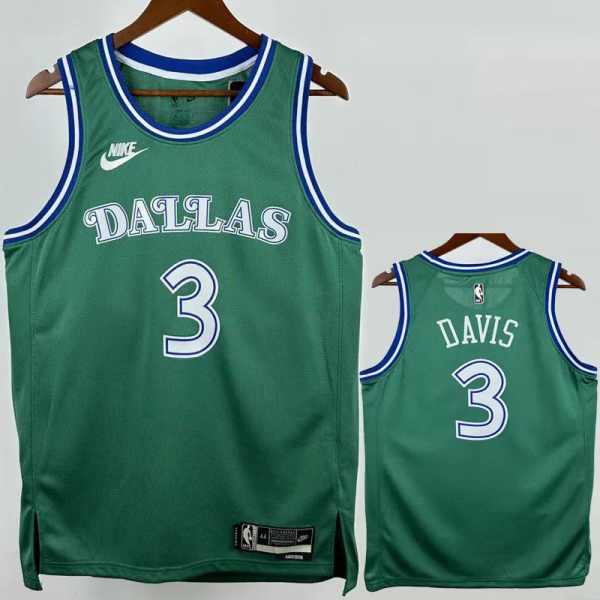 25-26 Dallas Mavericks DAVIS #3 Green Retro Top Quality Hot Pressing NBA Jersey