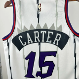 25-26 Raptors CARTER #15 White Retro Top Quality Hot Pressing NBA Jersey