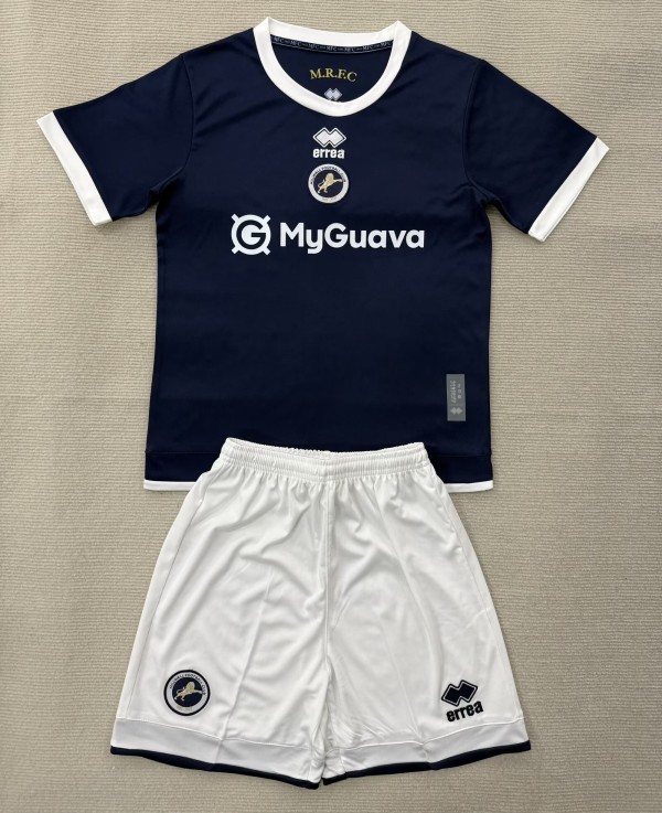 25-26 Millwall Home Kids Soccer Jersey