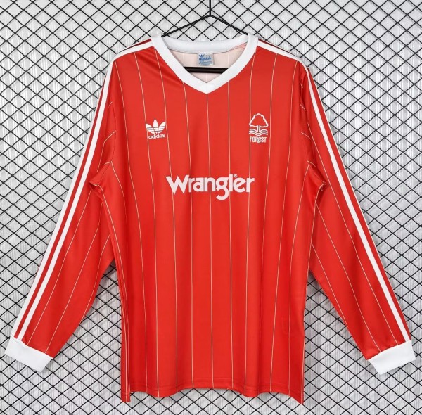 1982-1984 Nottingham Home Long Sleeve Retro Soccer Jersey