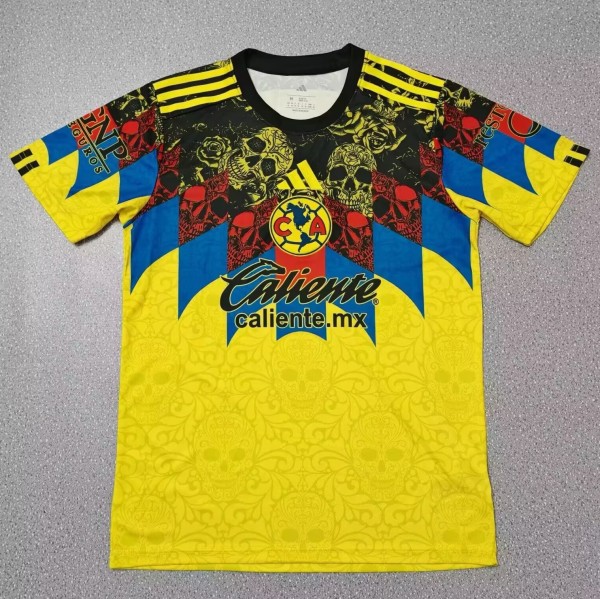 25-26 Club America Yellow Day of the Dead Fans Soccer Jersey
