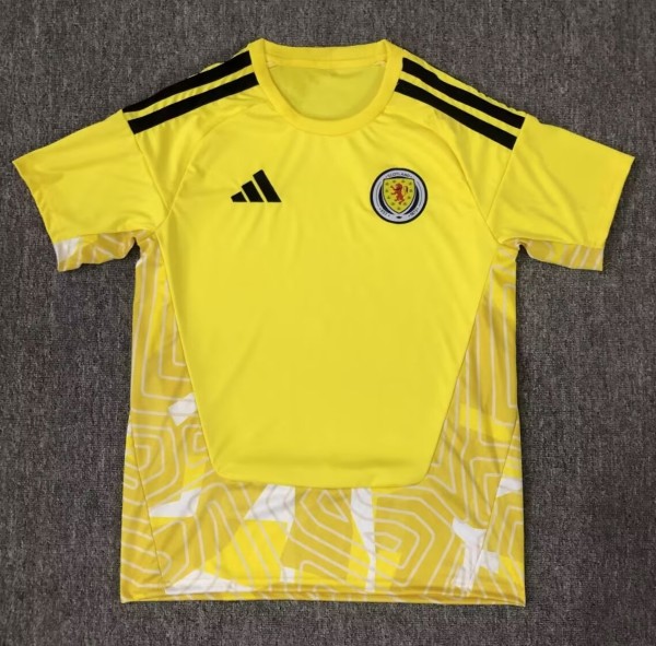 25-26 Scotland Yellow GoalKeeper Fans Soccer Jersey