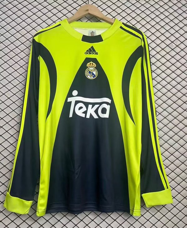 1999-2000 RMA Goalkeeper Long Sleeve Retro Soccer Jersey