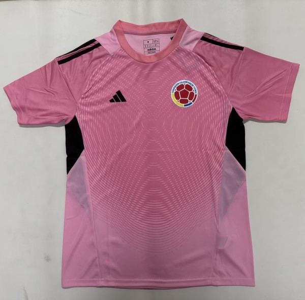 25-26 Colombia Pink GoalKeeper Fans Soccer Jersey