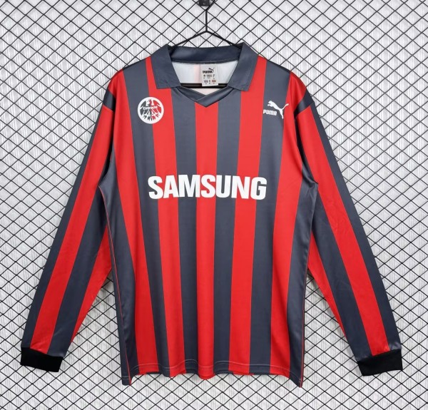 1991-1992 Frankfurt Home Long Sleeve Retro Soccer Jersey