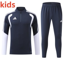 26-27 AD White Kids Half Pull Tracksuit