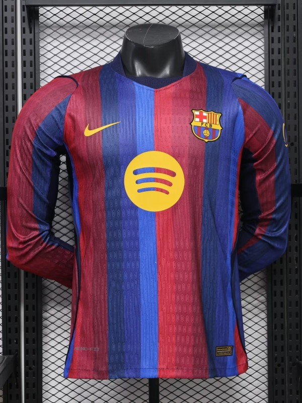 26-27 BAR Home Long Sleeve Player Version Soccer Jersey (长袖球员)