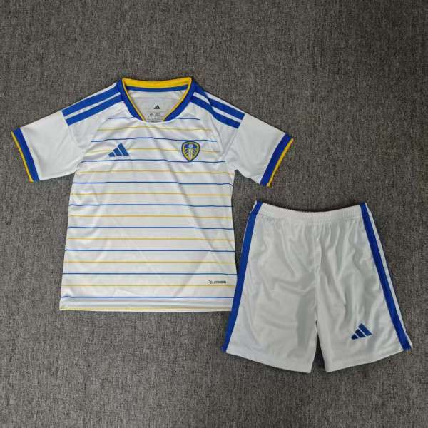 26-27 Leeds United Home Kids Soccer Jersey