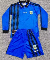 1994 Argentina Away Long sleeves Retro Kids Soccer Jersey 1994 Argentina Away Long sleeves Retro Kids Soccer Jersey