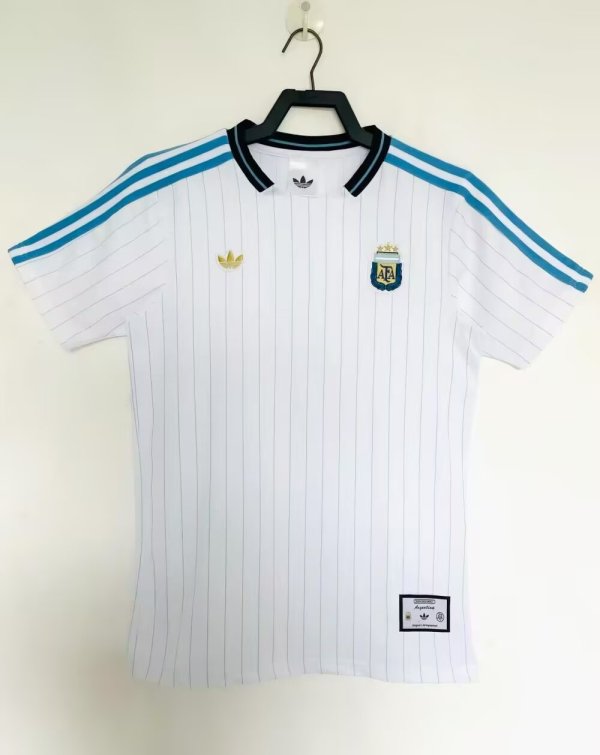 25-26 Argentina White High Quality Casual T-Shirt