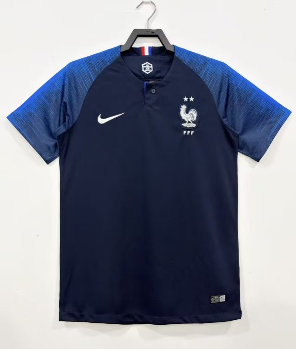 2018 France Home Retro Soccer Jersey