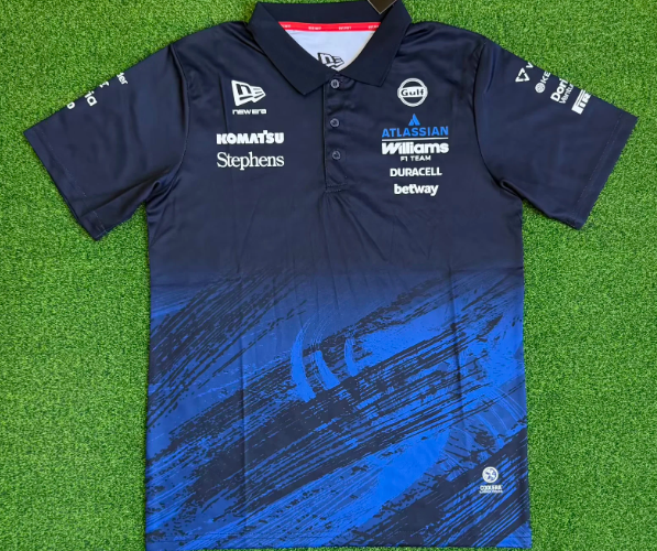 2026 Williams New Pattern Heat Transfer Printing Short Sleeve Racing Suit*有领