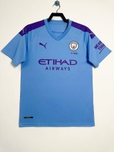 2019 Man City Blue Retro Soccer Jersey