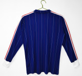 1980 France Home Retro Long Sleeves Soccer Jersey