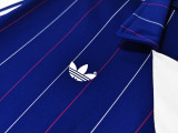 1980 France Home Retro Long Sleeves Soccer Jersey