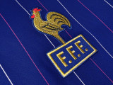 1980 France Home Retro Long Sleeves Soccer Jersey