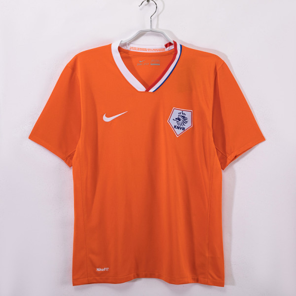 2008 NetherIands Home Retro Soccer Jersey