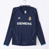 2005-2006 RMA Away Long Sleeve Retro Soccer Jersey
