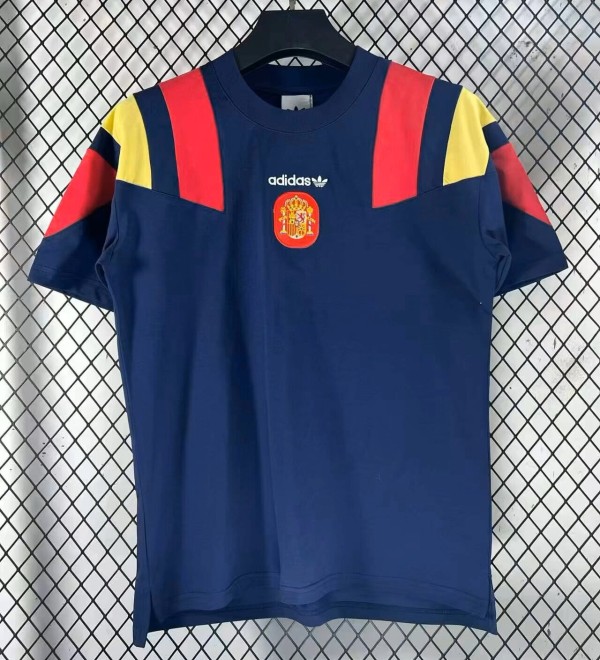 2026 Spain Deep Blue  Cotton T-shirt